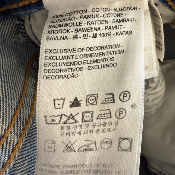 NEW Levi’s 505C Jeans Distressed Denim Orange Tab $158 - Picture 6 of 6